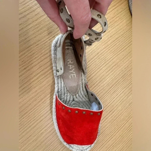 RAYE Deb Espadrille in Tomato & Tan size 7.5 - Picture 7 of 10